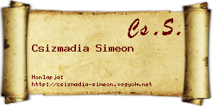 Csizmadia Simeon névjegykártya